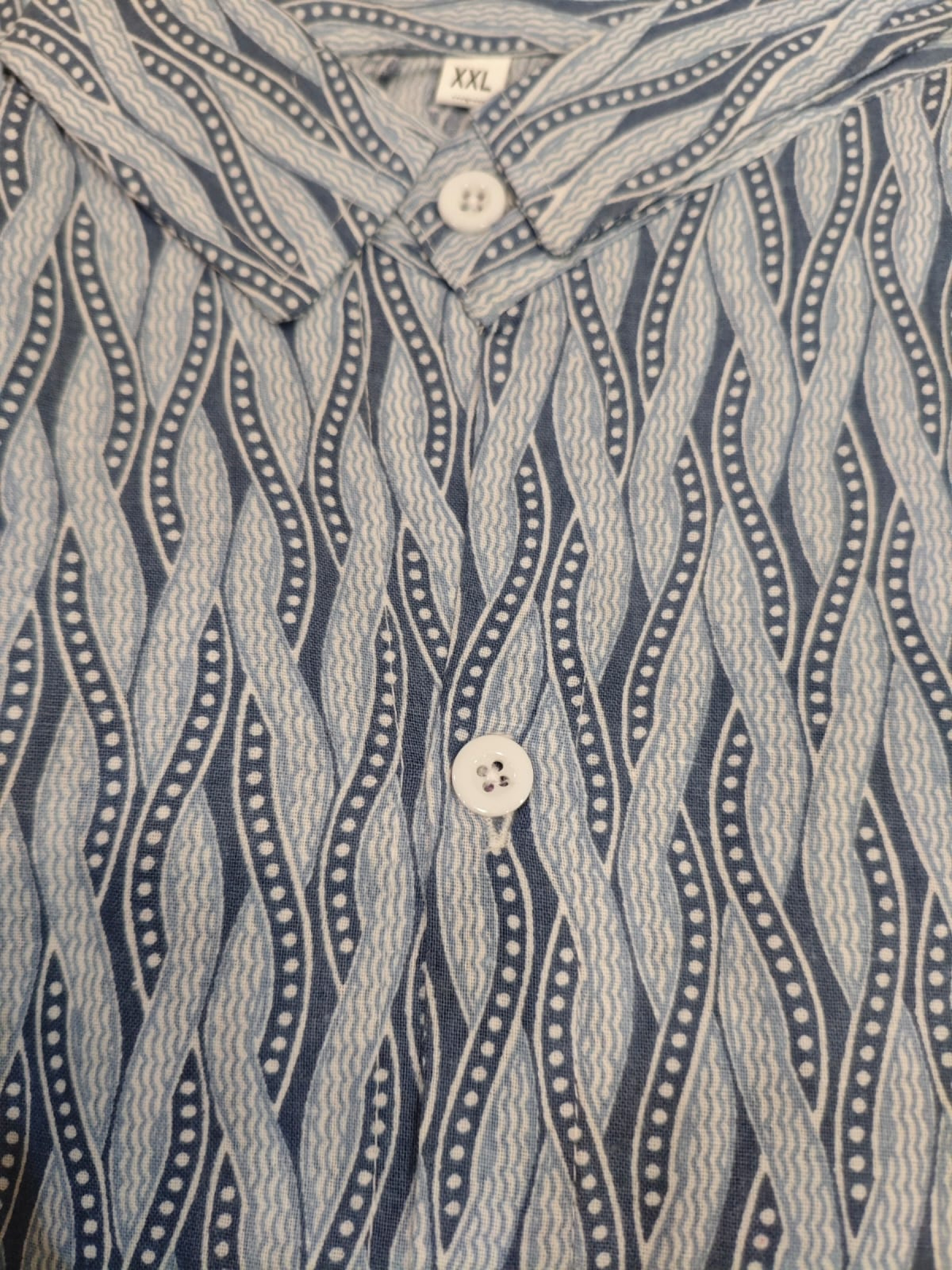 Sea Waves Pure Cotton Half Sleeve Shirt