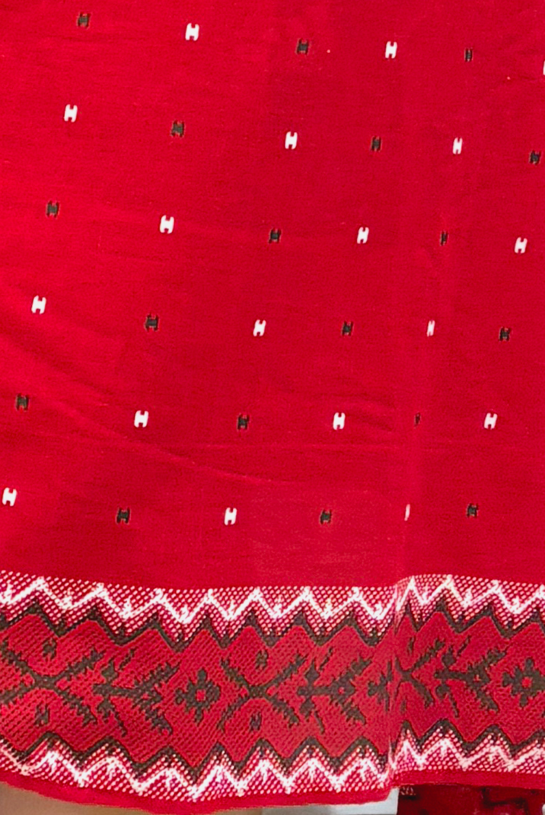 RED PURE COTTON DREES FOR WOMEN