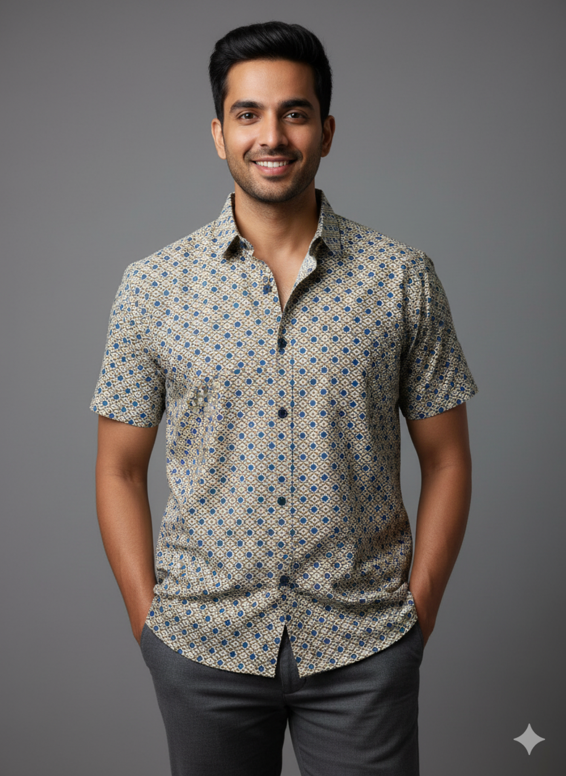 BLUE DIAMOND Pure cotton Half sleeve Shirt