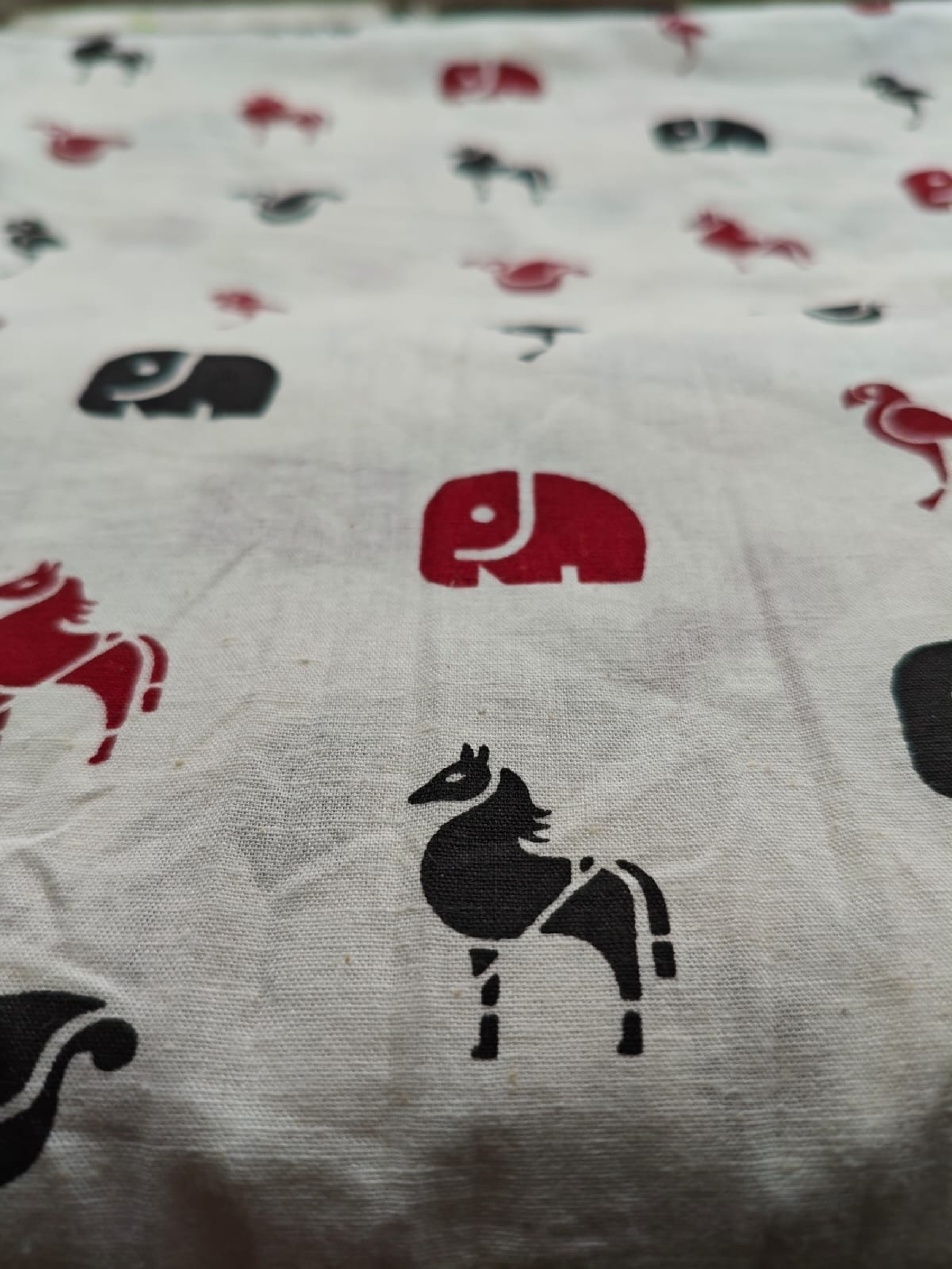 Animal Printed White Pure Cotton Female Indo Western Dress